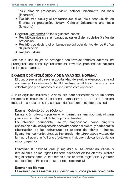 Historia ClÃ­nica Perinatal y formularios - CLAP 2010 - Prenatal