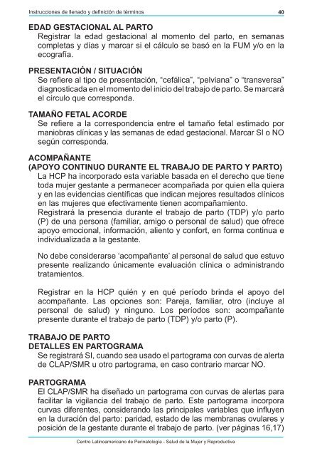 Historia ClÃ­nica Perinatal y formularios - CLAP 2010 - Prenatal