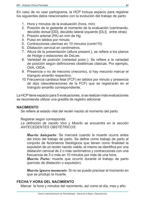 Historia ClÃ­nica Perinatal y formularios - CLAP 2010 - Prenatal