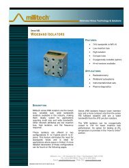 Wideband Isolators (WBI) - Millitech