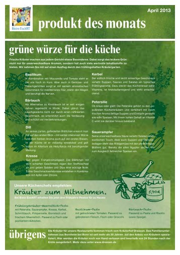 zum ganzen Artikel & Rezept (PDF) - Bistro EssART