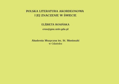 polska literatura akordeonowa i jej znaczenie w Å›wiecie
