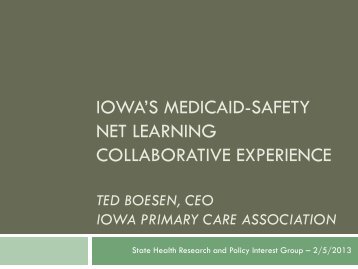 Theodore J. Boesen, Jr. - AcademyHealth