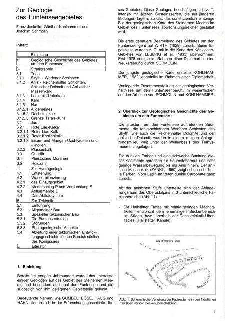 Zur Geologie des Funtenseegebietes - Der Funtensee