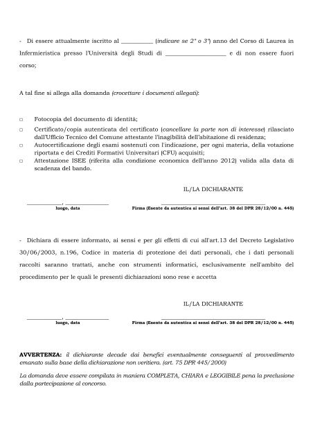 SCARICARE AUTOCERTIFICAZIONE DI RESIDENZA MODULO DA