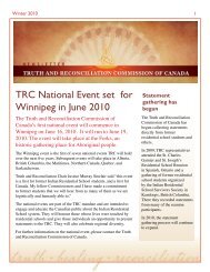 Winter 2010 TRC Newsletter - Truth and Reconciliation Commission ...