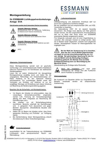 Montageanleitung EVA - Essmann GmbH