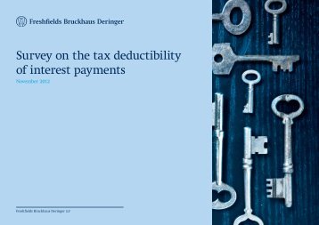 Survey tax deductibility of interest payments - Freshfields