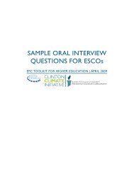 SAMPLE ORAL INTERVIEW QUESTIONS FOR ESCOs