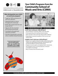 Community School of Music and Arts (CSMA)