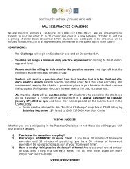 fall 2011 practice challenge chart