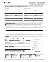 registration form. - Community School of Music and Arts