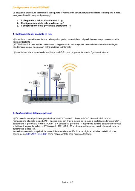 Configurazione Print Server WGPS606 - Netgear