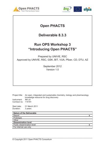 D 8.3.3 Run OPS Workshop 3.pdf - Open PHACTS