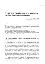 El valor de la Carta Europea de la AutonomÃ­a Local en el ...