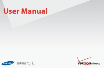 Samsung Intensity II User Manual - Verizon Wireless