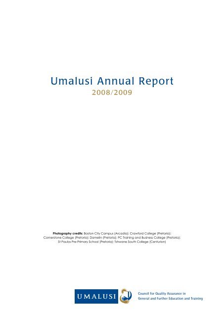 Annual Report 2008/2009 - Umalusi