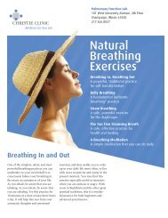 Natural Breathing Exercises - Christie Clinic