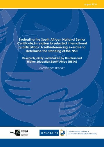Evaluating the South African National Senior Certificate in ... - Umalusi