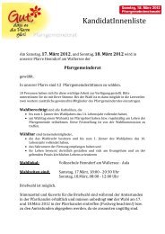KandidatInnenliste - Pfarre Henndorf am Wallersee