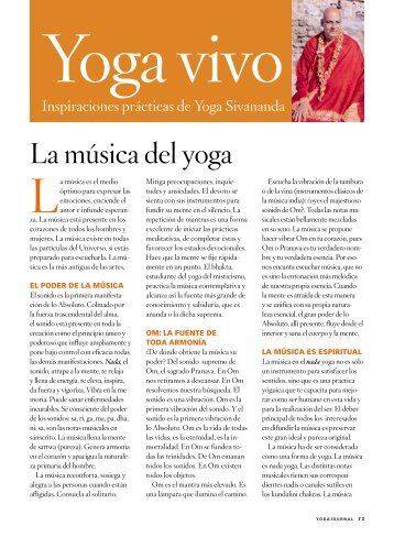 La mÃºsica del yoga - Centro de Yoga Sivananda Madrid