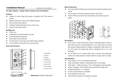 Installation Manual - Schick Handel