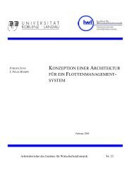 Konzeption einer Architektur fÃ¼r ein Flottenmanagementsystem