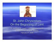 St. John Chrysostom - Homily on the Start of Lent.ppt - Saint George ...