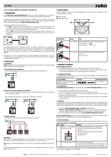 Manuel technique (pdf, 4.16 MB) - Niko