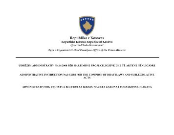 udhÃ«zimi administrativ nr. 14/2008 - Republika e KosovÃ«s - Zyra e ...