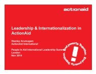 Leadership & Internationalization in ActionAid - People In Aid