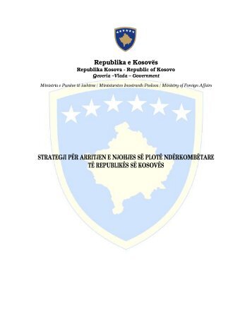Republika e KosovÃ«s STRATEGJI PÃR ARRITJEN E NJOHJES SÃ ...