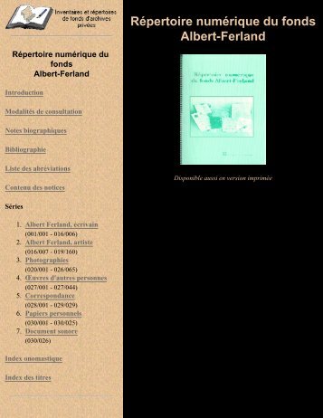 Disponible aussi en format PDF - BibliothÃ¨que et Archives ...