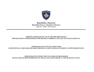 udhÃ«zim administrativ nr. 01/2010 - Republika e KosovÃ«s - Zyra e ...