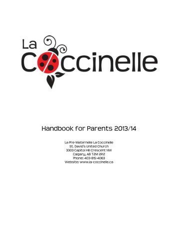 Handbook for Parents in PDF Format - La Coccinelle is a French ...