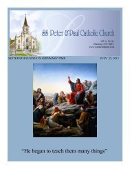 July 22, 2012 - Saint Peter and Paul Catholic Church