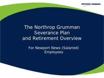 Newport News Salaried Severance with Pension - Benefits Online