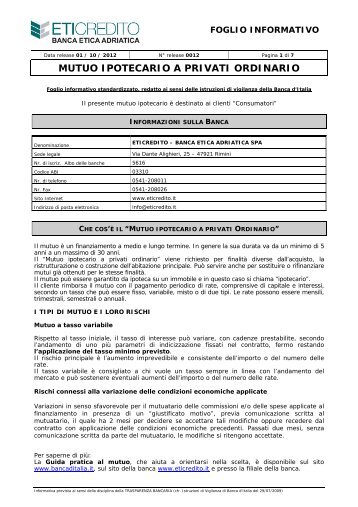 Mutuo ipotecario a privati ordinario.pdf - Eticredito