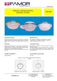 OPRAWA OÅWIETLENIOWA LIGHTING FITTING OZ4184D - Famor