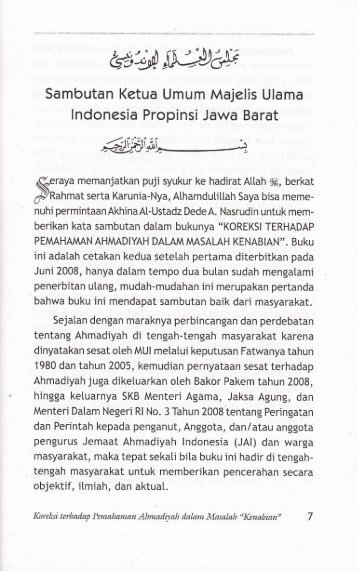 Sambutan Ketua MUI Jawa Barat