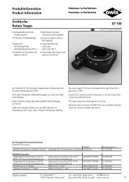 Drehtische Rotary Stages DT 100 Produktinformation Product ...