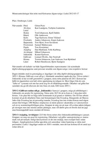 Konferens kretsarnas älgansvariga 17 mars