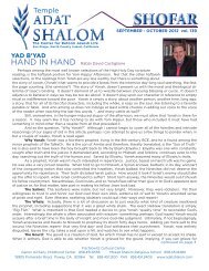 September - October 2012 - Temple Adat Shalom