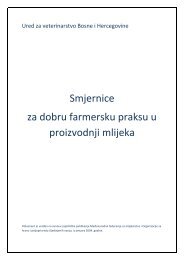 Smjernice za dobru farmersku praksu u proizvodnji mlijeka