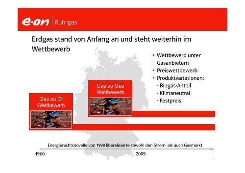 Retrospektive Gasmarktliberalisierung in DE