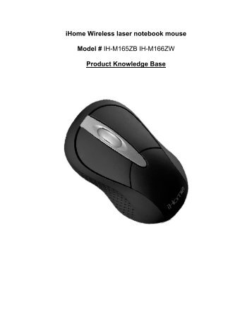 IHome Wireless laser notebook mice IH-M165ZB - IH-M166ZW