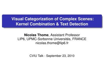 Kernel Combination & Text Detection - IA - LIP6