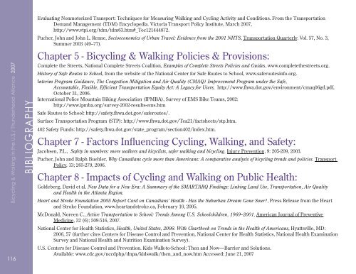 2007 Benchmarking Report - Alliance for Biking & Walking