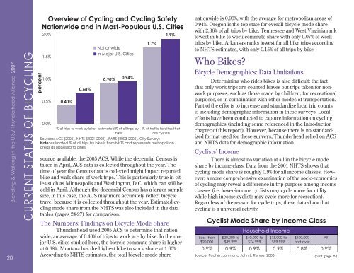 2007 Benchmarking Report - Alliance for Biking & Walking