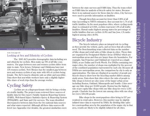 2007 Benchmarking Report - Alliance for Biking & Walking